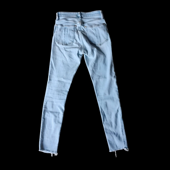 Rag & Bone Light Blue Denim Nina High Rise Skinny Destress Jeans Sz 24 - Picture 2 of 11